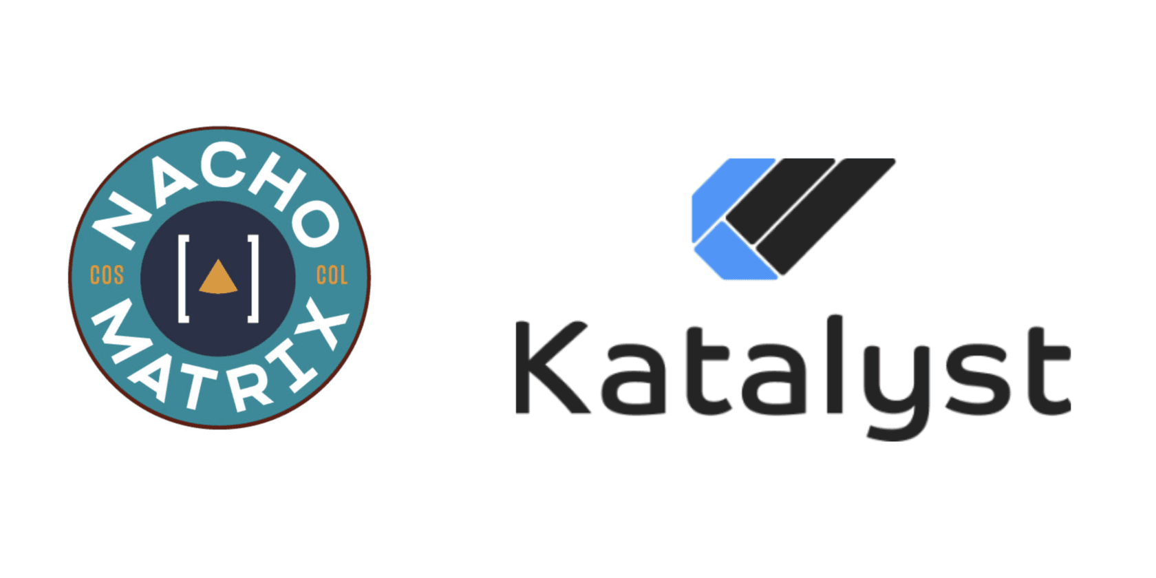 Nacho Matrix and Katalyst partnership lockup — both brand logos side by side